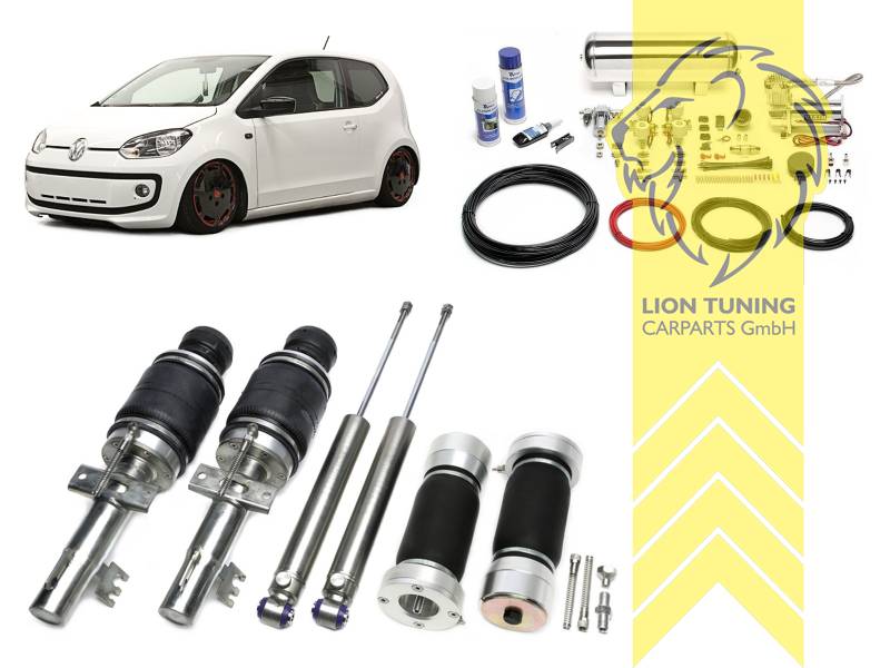 11,5L Tank chrom / ViAir Kompressor chrom, Zug- und Druckstufe gleichzeitig einstellbar, weiss, Stahl verzinkt, Eintragungspflichtig / Teilegutachten wird nach Kauf spezifisch ausgestellt